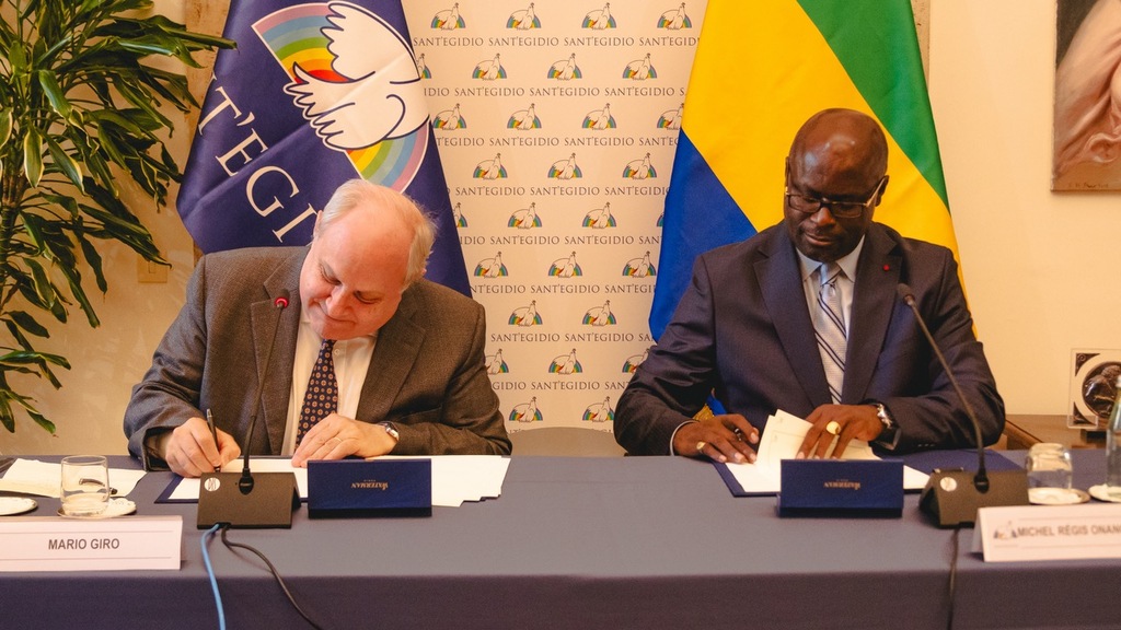 Il presidente del Gabon, Oligui Nguema in visita alla Comunità di Sant'Egidio. La pace e le emergenze umanitarie in Africa centrale fra i temi del colloquio – Firmato un Accordo di Sede